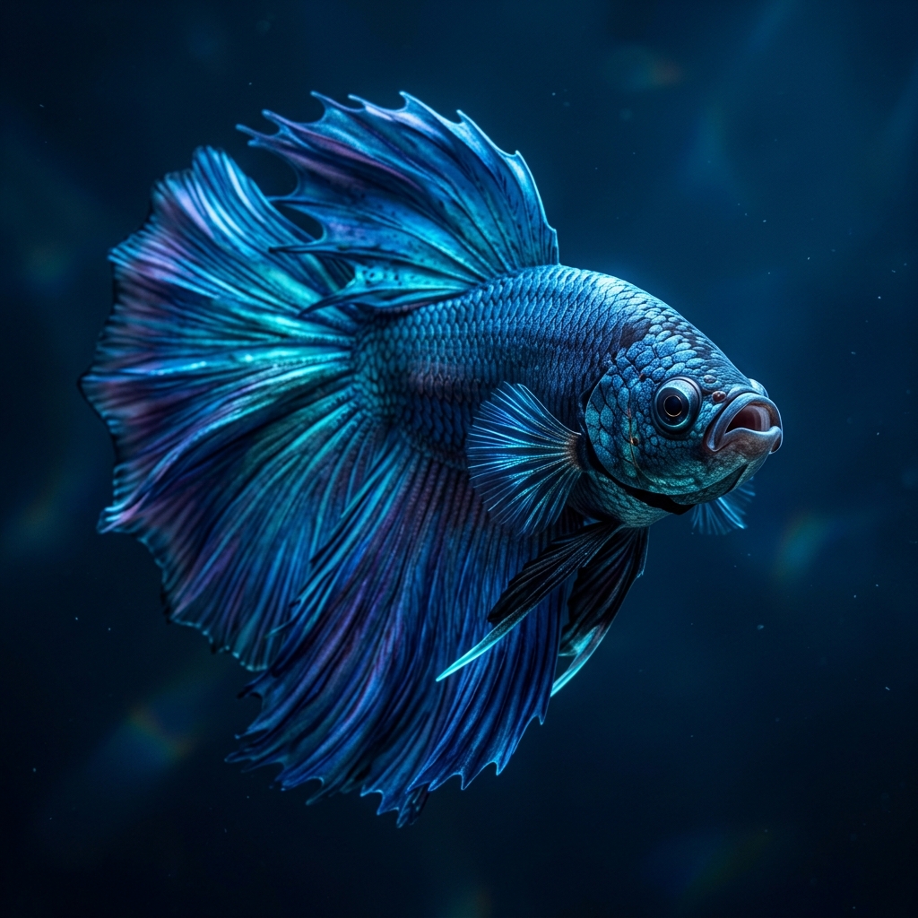 Colorful aquarium fish in a planted tank